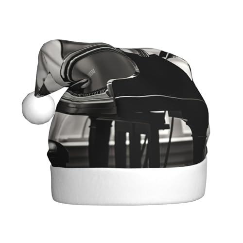 LIXLZH Weihnachtsmütze mit Klavieraufdruck, Unisex, Wintermütze, niedlich, auffällig LIXLZH Weihnachtsmütze mit Klavieraufdruck, Unisex, Wintermütze, niedlich, auffällig von LIXLZH
