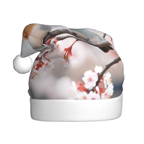 LIXLZH Weihnachtsmütze mit Vogelzweig-Druck, Unisex, Wintermütze, niedlich, auffällig LIXLZH Weihnachtsmütze mit Vogelzweig-Druck, Unisex, Wintermütze, niedlich, auffällig von LIXLZH