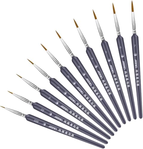 LIXSAZSE 10 teiliges, langlebiges Miniatur Pinsel Set, sicher und praktisch für Strichstift Kunst, einfach zu handhabende Hakenstrich Stiftmalerei LIXSAZSE 10 teiliges, langlebiges Miniatur Pinsel Set, sicher und praktisch für Strichstift Kunst, einfach zu handhabende Hakenstrich Stiftmalerei von LIXSAZSE