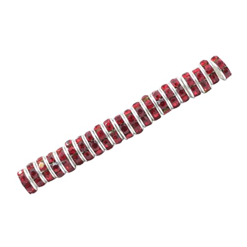 LIXSAZSE 100 Stück Strassrondellen mit großen Löchern, Zwischenperlen, mehrfarbig, lose Perlen, Armband, Halskettenzubehör, Rot, 8MM100 Stück LIXSAZSE 100 Stück Strassrondellen mit großen Löchern, Zwischenperlen, mehrfarbig, lose Perlen, Armband, Halskettenzubehör, Rot, 8MM100 Stück von LIXSAZSE