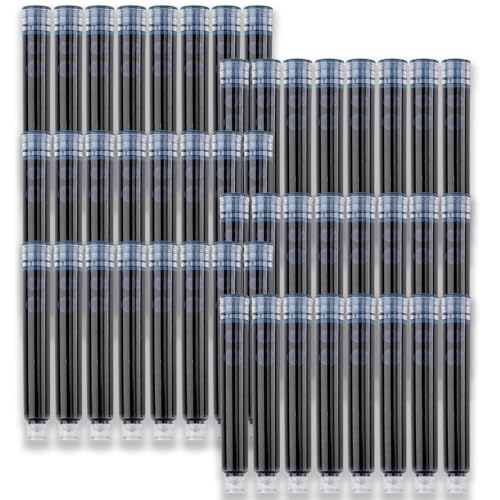 LIXSAZSE 4er Set mit blauen Tintenstiften, Tinte glatt, Tintenersatz, Stifte, Füllfederhalter Nachfüllungen, internationale Innendurchmesser Spezifikationen, Tinte blaue, 0.5 mm von LIXSAZSE