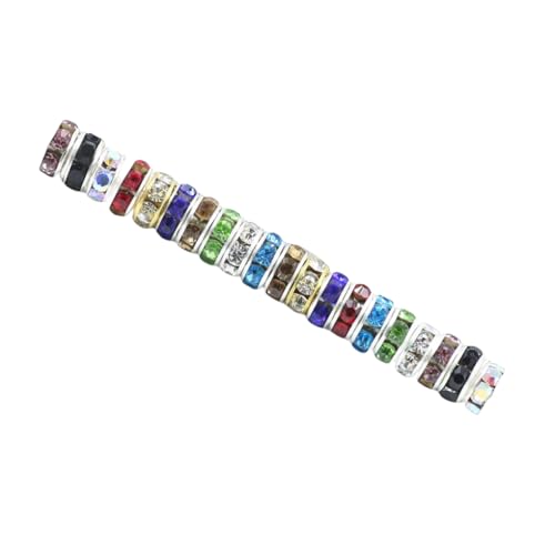 LIXSAZSE 50 Stück Strassrondelle mit großem Loch, handgefertigte Zwischenperlen, Schmuckzubehör, Kristall, lose Perlen, Zubehör, Gemischte Farbe, 8MM50 Stück LIXSAZSE 50 Stück Strassrondelle mit großem Loch, handgefertigte Zwischenperlen, Schmuckzubehör, Kristall, lose Perlen, Zubehör, Gemischte Farbe, 8MM50 Stück von LIXSAZSE