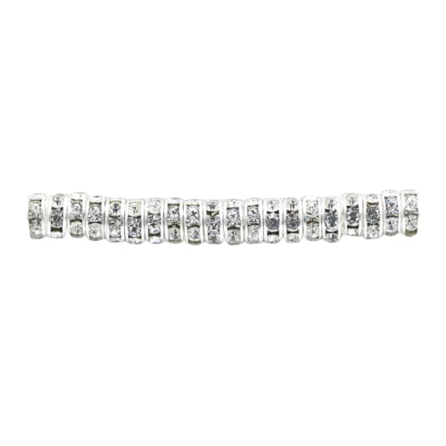 LIXSAZSE 50 Stück Strassrondelle mit großem Loch, handgefertigte Zwischenperlen, Schmuckzubehör, Kristall, lose Perlen, Zubehör, Weiß, 8MM50 Stück LIXSAZSE 50 Stück Strassrondelle mit großem Loch, handgefertigte Zwischenperlen, Schmuckzubehör, Kristall, lose Perlen, Zubehör, Weiß, 8MM50 Stück von LIXSAZSE