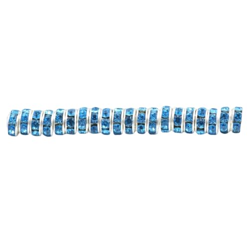 LIXSAZSE 50 Stück Strassrondelle mit großem Loch, handgefertigte Zwischenperlen, Schmuckzubehör, Kristall, lose Perlen, Zubehör, blauer See, 8MM50 Stück LIXSAZSE 50 Stück Strassrondelle mit großem Loch, handgefertigte Zwischenperlen, Schmuckzubehör, Kristall, lose Perlen, Zubehör, blauer See, 8MM50 Stück von LIXSAZSE