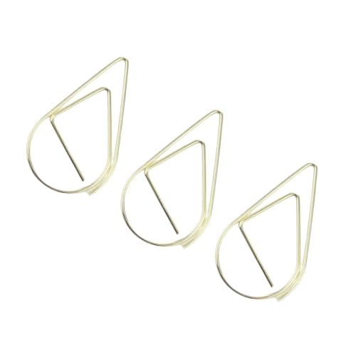 LIXSAZSE 50 Stück kleine Büroklammern Vintage hohles Metall Home School Business Aktenklammern tragbar einfache Schreibwaren, Gold von LIXSAZSE