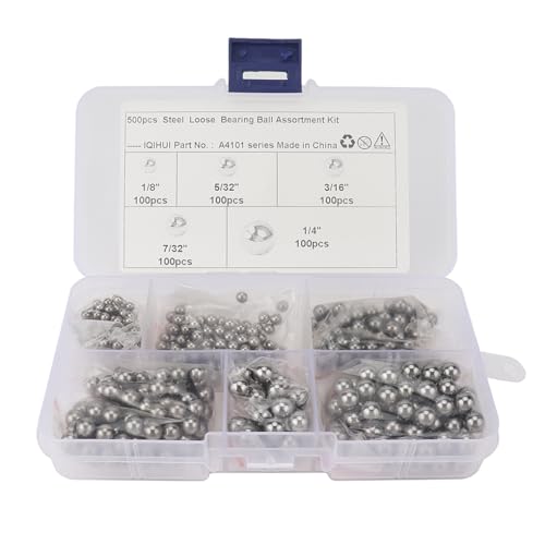 LIXSAZSE 500 Stück Auto Loose Bearing Balls Precision Radlager 1/8 1/4 Grade Fahrzeug Motorradzubehör Smooth Ball von LIXSAZSE