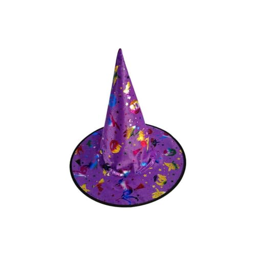 LIXSAZSE Atmungsaktive Kinder Erwachsene Caps Zauberer Maskerade Hexenhut Halloween Party Cosplay Zubehör Requisiten Kostüm Kleid Dekoration, Violett LIXSAZSE Atmungsaktive Kinder Erwachsene Caps Zauberer Maskerade Hexenhut Halloween Party Cosplay Zubehör Requisiten Kostüm Kleid Dekoration, Violett von LIXSAZSE