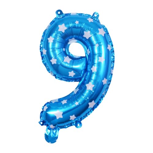 LIXSAZSE Langlebige Folie für Zahlen Folienballon mit einzigartiger Zahl, Zahlen Folienballon für Hochzeitsdekoration, vielfältige Einsatzmöglichkeiten, 9 Blau,9, 16 Zoll LIXSAZSE Langlebige Folie für Zahlen Folienballon mit einzigartiger Zahl, Zahlen Folienballon für Hochzeitsdekoration, vielfältige Einsatzmöglichkeiten, 9 Blau,9, 16 Zoll von LIXSAZSE