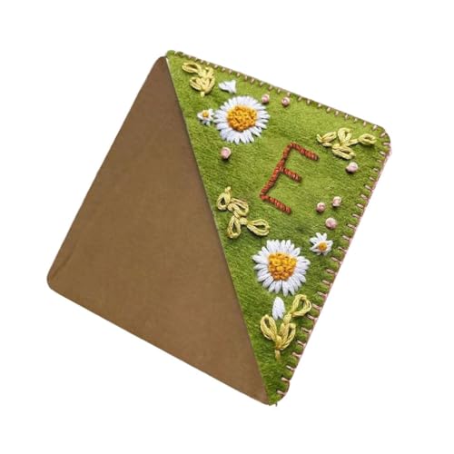 LIXSAZSE Niedliche Blumen Buchstaben Stick Lesezeichen. Vielseitigkeit der in den meisten Büchern erhältlichen, personalisierten handgestickten Eck Lesezeichen aus Filz, Sommer E LIXSAZSE Niedliche Blumen Buchstaben Stick Lesezeichen. Vielseitigkeit der in den meisten Büchern erhältlichen, personalisierten handgestickten Eck Lesezeichen aus Filz, Sommer E von LIXSAZSE
