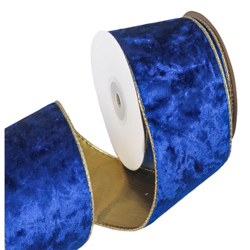LIXSAZSE Rotes Baumband mit Draht, Samt, breit, 9,1 m, Weihnachtsdekoration, Polyester, rotes Band für Weihnachtsbaum, rotes Drahtband, B von LIXSAZSE