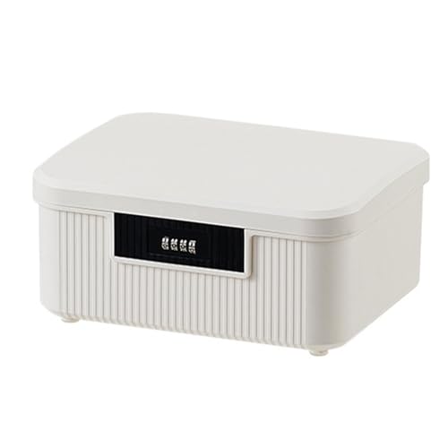 LIXSAZSE Stapelbare Aufbewahrungsbox für platzsparende Organisation, ABS Kunststoff Organizer, Sortierbox, Safe, robust und langlebig, Weiß von LIXSAZSE
