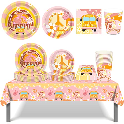 45 Stück zwei Groovy Party Supplies – LIYDE Einweggeschirr Servieren 8 Regenbogen Hippie Party Dekorationen Tischdecke Teller Tassen Servietten Retro Gänseblümchen Thema Party Zubehör für Mädchen 2. Geburtstag 45 Stück zwei Groovy Party Supplies – LIYDE Einweggeschirr Servieren 8 Regenbogen Hippie Party Dekorationen Tischdecke Teller Tassen Servietten Retro Gänseblümchen Thema Party Zubehör für Mädchen 2. Geburtstag von LIYDE