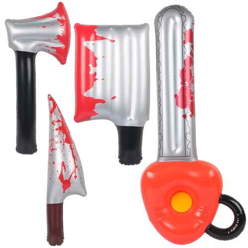 Aufblasbare künstliche Messer, Halloween-Zubehör, Kunststoff, Cosplay-Zubehör, realistisch aussehende Streich-Requisiten, 4 Stile, 4 Stile Aufblasbare künstliche Messer, Halloween-Zubehör, Kunststoff, Cosplay-Zubehör, realistisch aussehende Streich-Requisiten, 4 Stile, 4 Stile von LIYDE
