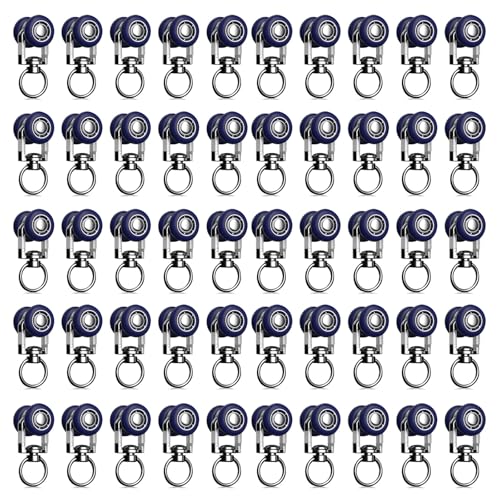 LIYI929GP Vorhangschiene Rollen Metall Vorhang Schiene Gleiter, 10/20/50 Stück Vorhangrolle Track Roller, Geräuschlose Umlenkrolle Zubehör, Stark Belastbar, Für Schlafzimmer Duschvorhang(50 PCS) von LIYI929GP