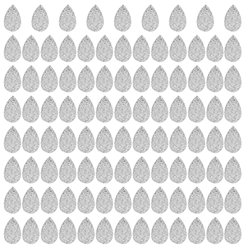 100pcs Ohrring Anhänger Drop -Sequin -Ornament Dekoration versorgt DIY PU Lederohrringe für Schmuckherstellung und Handwerk GB (Gold) (Silber) von LIYJTK