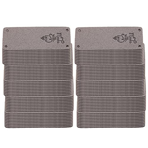 100pcs PU Leder Etikett Farbhandgefertigte weiche 4 Löcher nützliche DIY -Accessoires für Brieftaschenhut (01) von LIYJTK