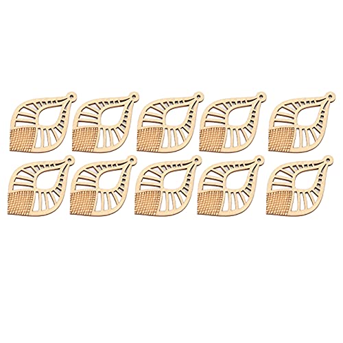 10Pcs Leichte Langlebig Elegante Holz Ohrring Anhänger Einfache Holz Ohrring Rohlinge DIY Ornamente (06) von LIYJTK