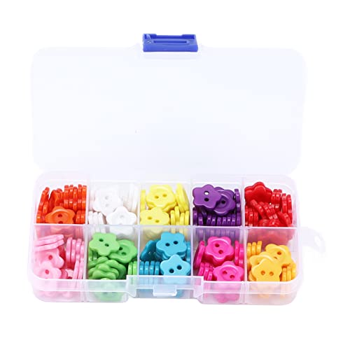 200 stücke Nähen Knöpfe 14mm DIY Blume-Förmigen Kleidung Zubehör Lagerung Box von LIYJTK
