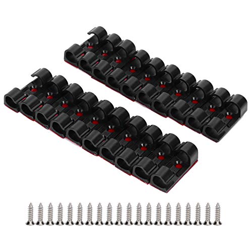 20pcs Kabel Clip Draht Klemme Selbstkleberleitungsverschluss Desktop -Organizer (Schwarz) von LIYJTK