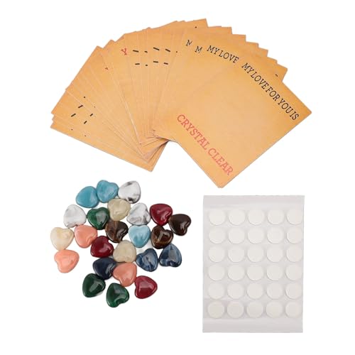 24 PCs Valentinerkristalle Kartenherzgeformte Kristalle lieben Begrüßungskarten mit klebenden Punkten, die für Aktivitäten im Klassenzimmer und Valentinstag geeignet sind 24 PCs Valentinerkristalle Kartenherzgeformte Kristalle lieben Begrüßungskarten mit klebenden Punkten, die für Aktivitäten im Klassenzimmer und Valentinstag geeignet sind von LIYJTK