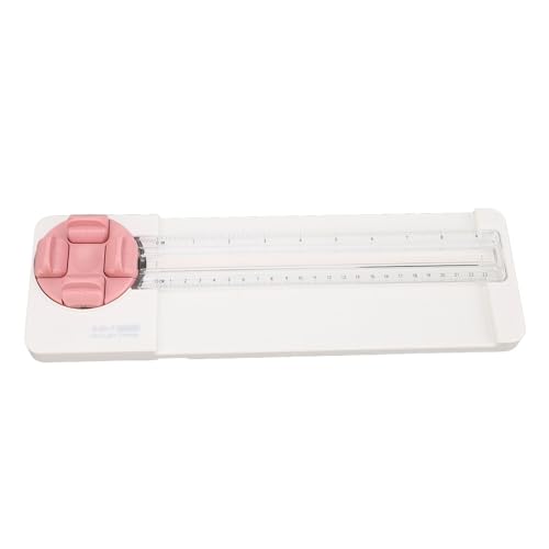 4-in-1-Papierschneider, gerade, gebogen, gepunktete Rilllinie, Bastelschneider für den vielseitigen Einsatz (Rosa) von LIYJTK