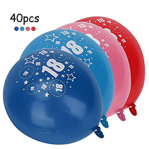 40pcs Nummer 18 Geburtstag Ballon Party Lieferungen Dekoration Home Ornament von LIYJTK