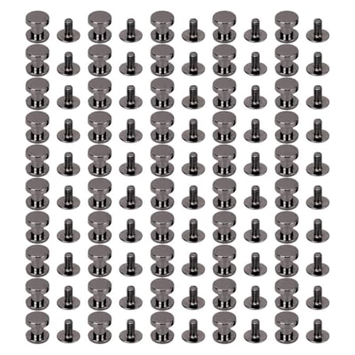 50 Set Flat Head Bolder Screw Niets (Grau) von LIYJTK