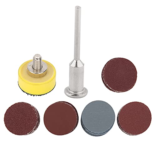 52pcs/Set Elektrisches Schleiferzubehör 50pcs Schleifscheiben+1 Zoll Polierkissen+1/4in Drehgriff von LIYJTK