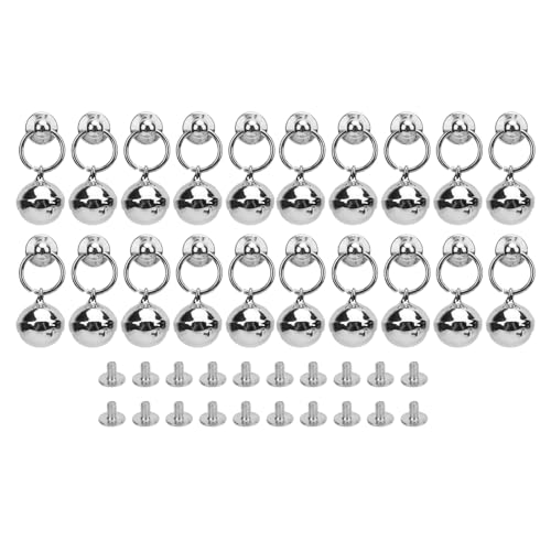 Bell Nietschraube 20 Sets 14mm dekorative Nieten für vielseitige Lederhandwerksprojekte (Silber) von LIYJTK