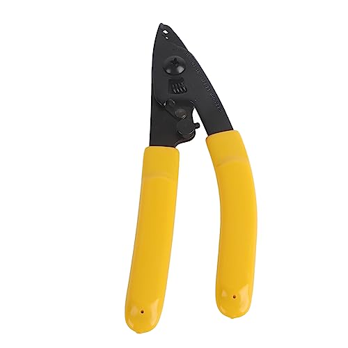 CFS 3 Drahts ch neider Stripper aus optischen Fasern Abstreif zange Gebogene Handgriff-Crimp werkzeug für Glasfaser ingenieure Gelb von LIYJTK