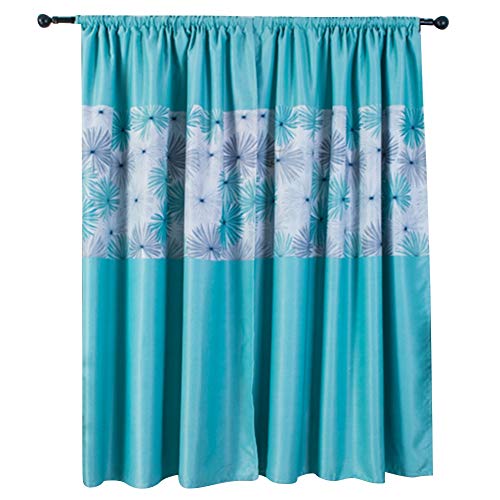 Chrysanthemen -Druckraum Polyester Fensterschattierung Vorhangation für Schlafzimmer (Blauer Chrysantheme) von LIYJTK