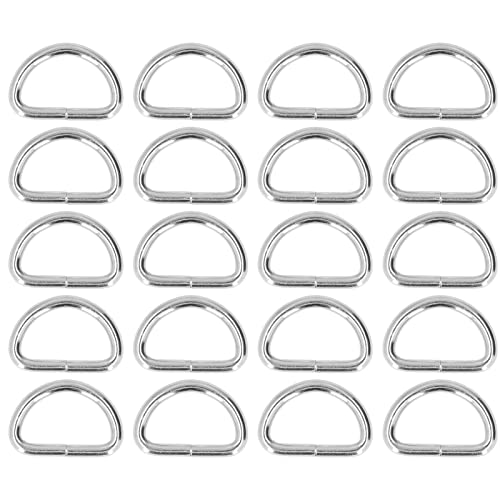 D Ringe glänzend langlebig DIY -Making -Beutel -Schnallen Armbänder Accessoires [Basteln] (Silber 3,8x25x15mm) von LIYJTK
