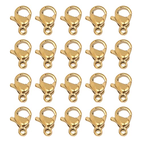 Edelstahl Gold Hummerverschluss Schmuckschnalle DIY -Anschluss Glattes Schließen einfach Gebrauch für Halskettenarmband Edelstahl Gold Hummerverschluss Schmuckschnalle DIY -Anschluss Glattes Schließen einfach Gebrauch für Halskettenarmband von LIYJTK