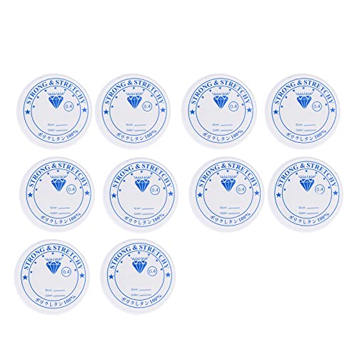Elastische Schnur elastische Kristalllinie DIY Handgemachte Schmuck Perlen Linie 10 Rollen Pack 0,4mm Länge DIY Armbänder Halsketten Perlenweben von LIYJTK