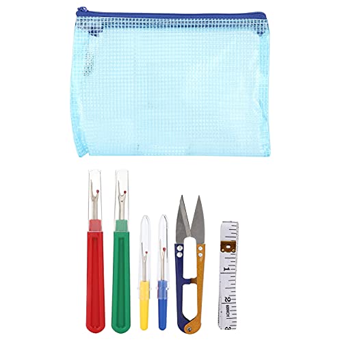 Farbenfrohes, langlebiges, rostfreies, praktisches Nahttrenner-Set, Fadenentferner, Näh-, Stick- und Quilt-Set mit Reißverschlussetui, Schere, Maßband für das Nähen im Haushalt Farbenfrohes, langlebiges, rostfreies, praktisches Nahttrenner-Set, Fadenentferner, Näh-, Stick- und Quilt-Set mit Reißverschlussetui, Schere, Maßband für das Nähen im Haushalt von LIYJTK