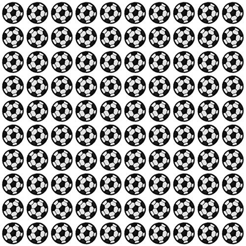 Fußball -Stickflecken DIY -Kleidungsdekoration Fußballtuch Aufkleber 3 cm für Frauen Kinder Schwarz Weiß von LIYJTK