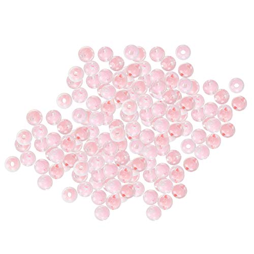 Harz glänzende Perlen DIY Halskette Armband Schmuck machen Accessoires 8mm 500g (Glänzend rosa) von LIYJTK