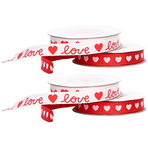 Herz bedruckte Stoffbänder zarte Muster für Hochzeitsgeschenkverpackungen Valentinstagdekoration Herz bedruckte Stoffbänder zarte Muster für Hochzeitsgeschenkverpackungen Valentinstagdekoration von LIYJTK