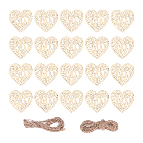 Hölzerne Herzen Vintage Antiallergic Leere giftlose Dekoration 20pcs, breite Anwendung von LIYJTK