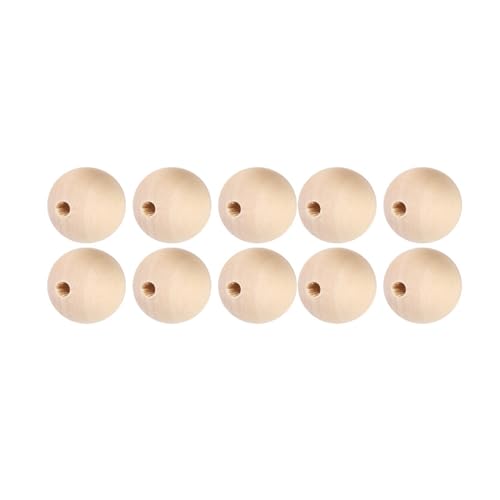 Holzperlen rund Halskette handgefertigte Accessoires für Handwerk (25mm-10pcs) von LIYJTK