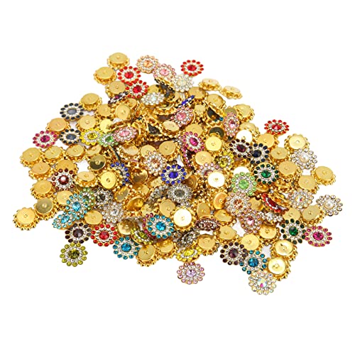 Kristallglasknöpfe, schöne Blumenform, 100 Stück, helle Farben, vielseitig einsetzbar, für den Haushalt Kristallglasknöpfe, schöne Blumenform, 100 Stück, helle Farben, vielseitig einsetzbar, für den Haushalt von LIYJTK