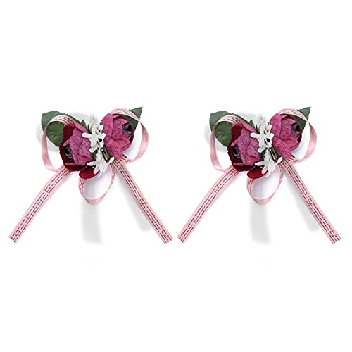 Künstliche Brautjungfern-Handgelenk-Corsage, Hochzeitsdekoration, innovatives Seidenblumen-Armband für Hochzeiten, Tänze, Jubiläen, Muttertag (Lila) von LIYJTK
