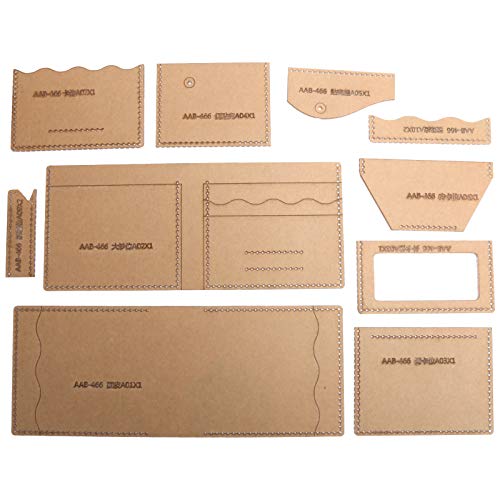 Kurze Brieftaschenleder -Muster -Vorlage DIY -Kunsthandwerk Acryl -Set Langlebiger transparent für Brieftaschen Crafters Frauen von LIYJTK