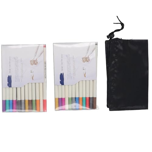 LIYJTK 24pcs Metallic Marker Stifte lebendige Farben für das Zeichnen von Dunkelpapier Rockmals Scrapbooking von LIYJTK