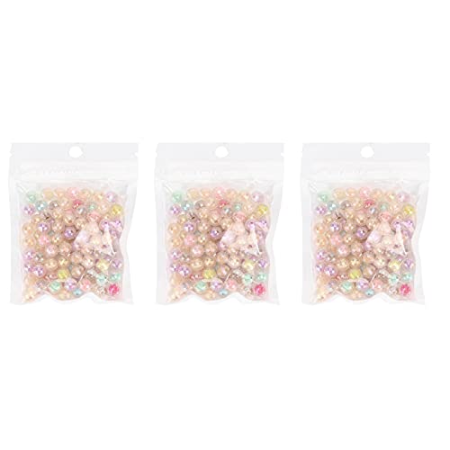 LIYJTK Acrylperlen, buntes Schmuckherstellungsset für Kinder, 300 Stück Rocailles-Perlen zum Selbermachen von Armbändern von LIYJTK