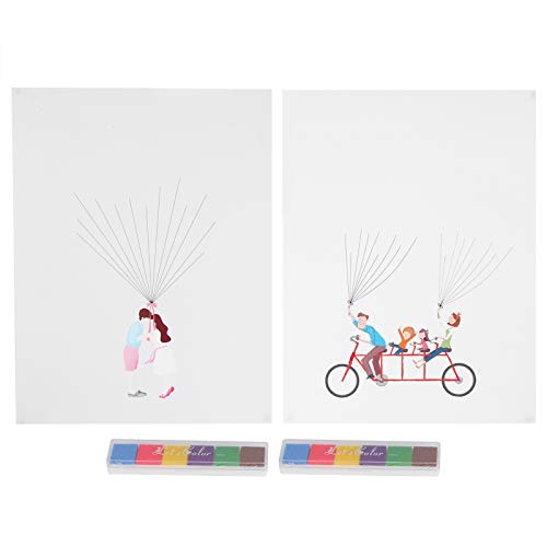 LIYJTK Cartoon Muster Fingerabdruck DIY Paint 2set Signature Book Hochzeitsfeieration LIYJTK Cartoon Muster Fingerabdruck DIY Paint 2set Signature Book Hochzeitsfeieration von LIYJTK
