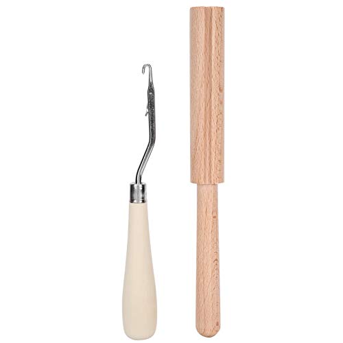 LIYJTK Gebogenes Knüpfhaken-Werkzeug, DIY, handgefertigter Teppich, Häkelnadel, Holzfadenschneider-Set zum Basteln von Zubehör LIYJTK Gebogenes Knüpfhaken-Werkzeug, DIY, handgefertigter Teppich, Häkelnadel, Holzfadenschneider-Set zum Basteln von Zubehör von LIYJTK