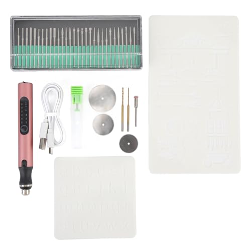 LIYJTK Gravur Werkzeug Kit tragbar 3 Geschwindigkeiten Elektrischer Gravurstift zum Handwerk Schmuckholz Glas von LIYJTK