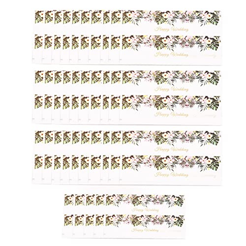 LIYJTK Hochzeitswasserflasche Etikett Blume grüne Pflanzenmuster Brautdusche Wraps Party (HM220505007) von LIYJTK