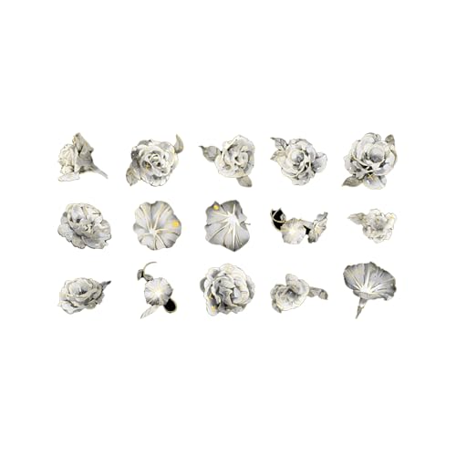 LIYJTK Junk Journal Sticker Decal Paper DIY Scrapbook Dekoration Blumen für die Reiseschule tragbar (Typ 1) von LIYJTK